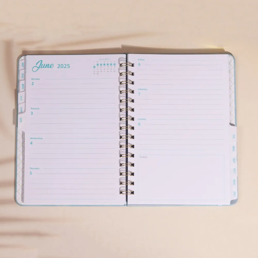 Day Planner ปกแข็ง Journal Weekly Planner ปฏิทิน Self-fill ตารางโน้ตบุ๊ค Gradient PU Daily Planner Notepad Office