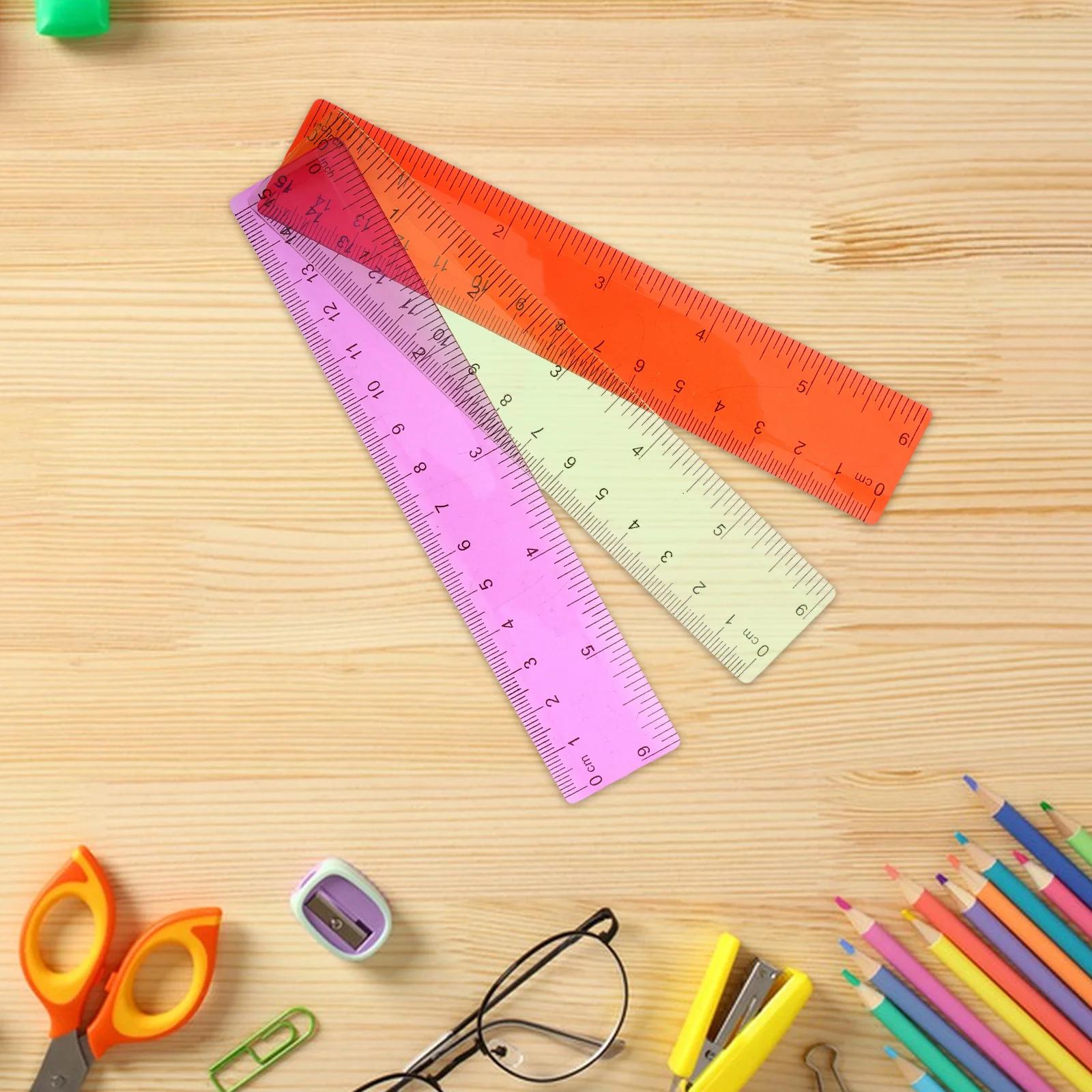 

3 Pcs School Supplies Stationery Clear Student Markings Portable Supply Kids Professional Tool Geometry Accessories
