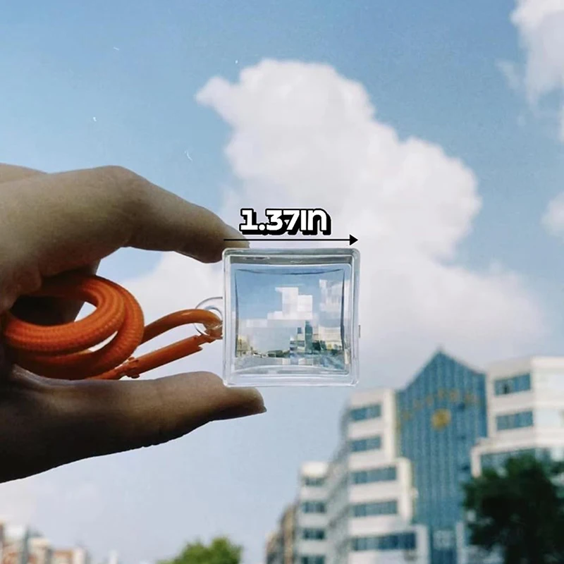 1PC Acrylic Blank Pixel Filter Keychain Creative Clear Frame Keyring Couple Anniversary Graduation Bag Pendant DIY Accessories