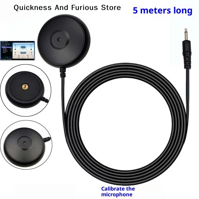 Ersatz-Kalibrierungsmikrofon für Pioneer MCACC AV Home Receiver für MONO-Stecker-Mikrofon, 20 Hz-16 kHz Frequenzgang, 5 Meter, Schwarz