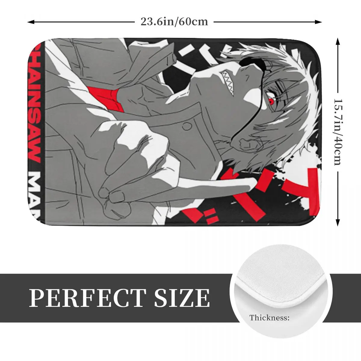 Anime Chainsaw Man Devil Doormat Kitchen Entrance Home Floor Mat Non-slip Carpet Rug for Living room Footpad Mats