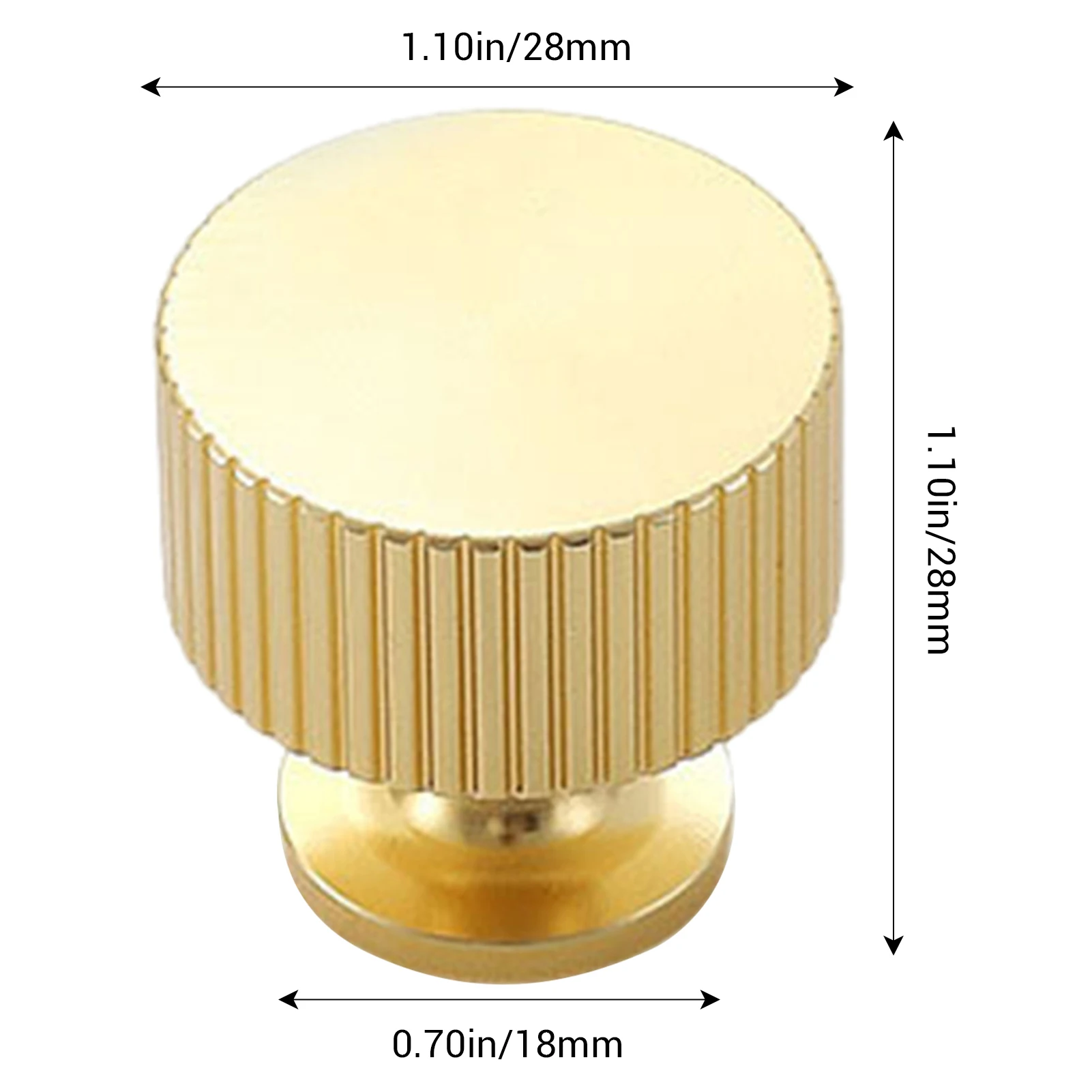 

Golden Aluminum Alloy Cabinet Door Handle Single Hole with Screws Kitchen Wardrobe Pulls Hardware