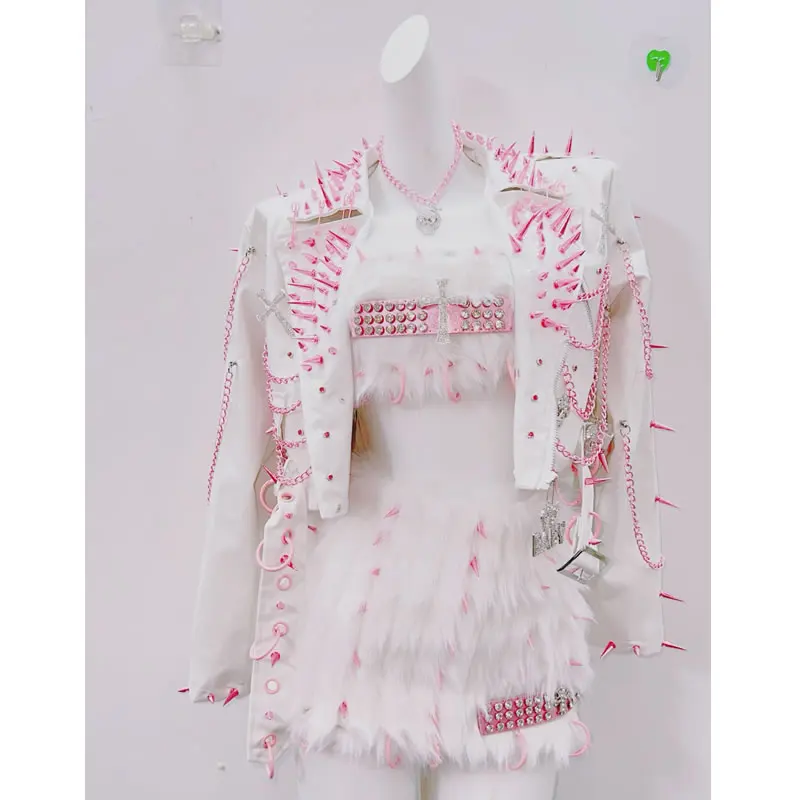 Chaqueta de cuero y2k, chaqueta de cuero gótica, ropa gótica, ropa y2k, chaqueta cruzada de cuero, chaqueta con remaches, chaqueta de cuero harajuku