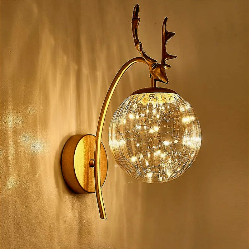 North Pole Antlers Starry Sky  - Lighting Metal Wall Decor recension och pris