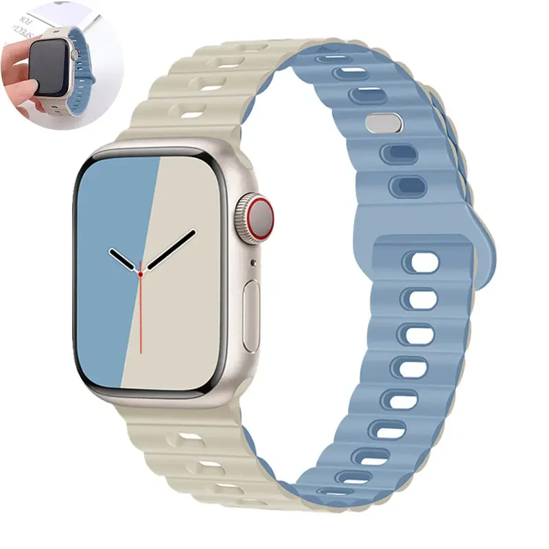 Sport Band For Apple Watch Ultra 9 8 7 6 SE 5 Soft Silicone Lightweight Bracelet Strap For iWatch 38MM 40MM 42MM 44MM 45MM 49MM
