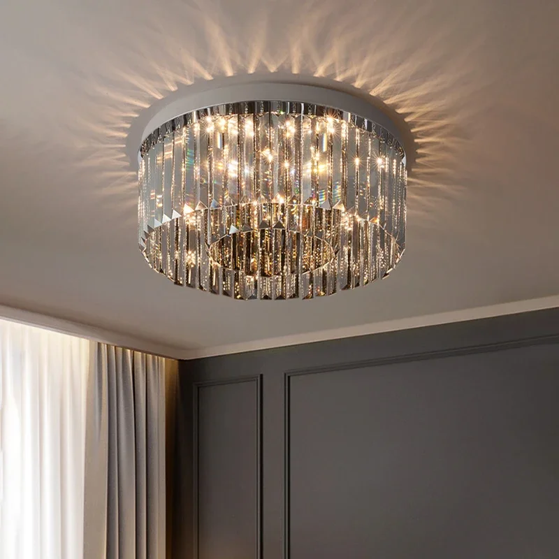 Kryształowy żyrandol Nordic Light Luksusowa willa Salon Sypialnia Gabinet Lampa sufitowa Dekoracja wnętrz domu Lampy oświetleniowe LED