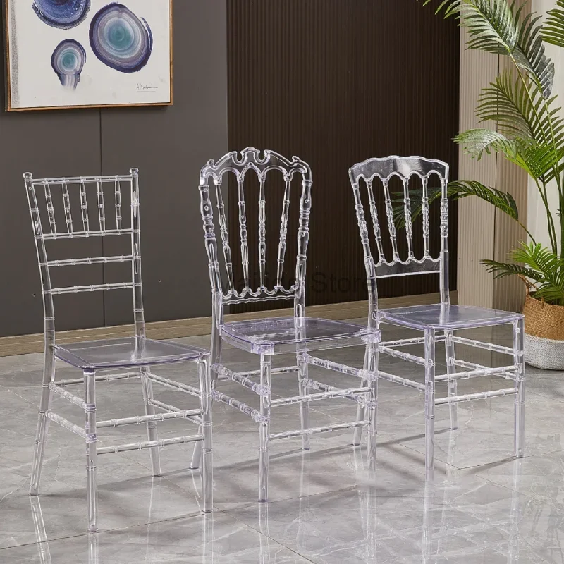 Nordic Crystal Transparent Chair Commercial Hotel Chair Hotel Furniture Outdoor Wedding Chair Banquet Lounge Chairs for Events