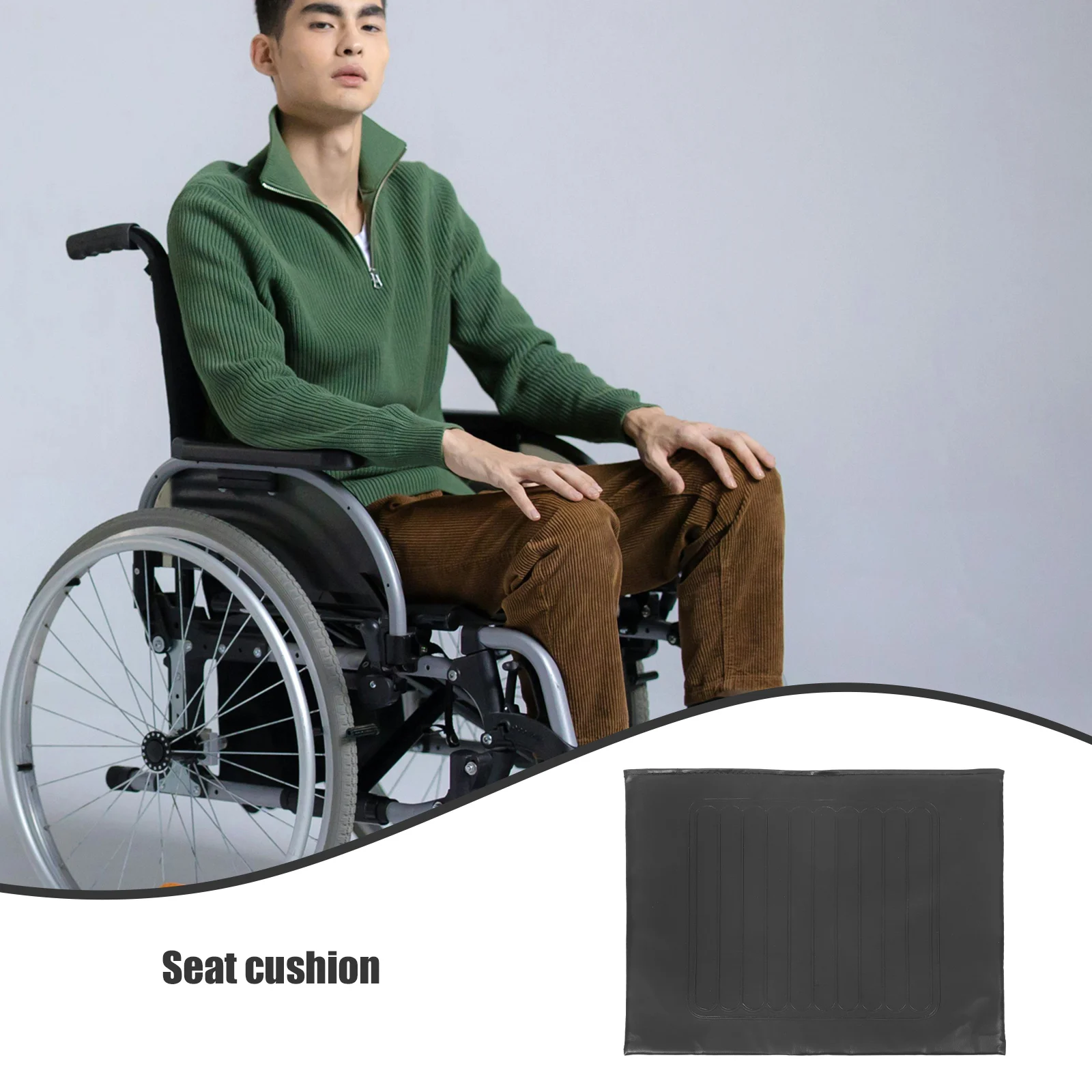 

Wheelchair Seat Pad Comfortable Durable Replacement Cushion Soft Supple Non-Slip Mat for Wheelchair Seat Comfort Support