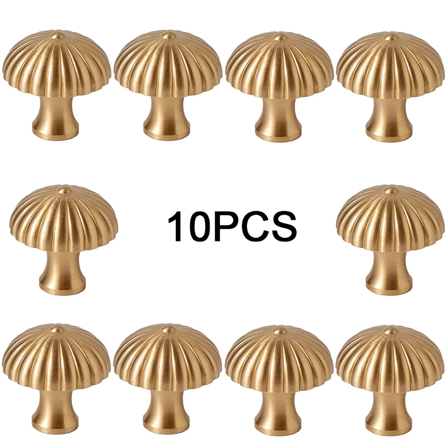 

Retro 10PCS Solid Pure Brass European Furniture Pulls Handles Drawer Knobs Cupboard Wardrobe Dresser TV Wine Cabinet Pulls Knobs