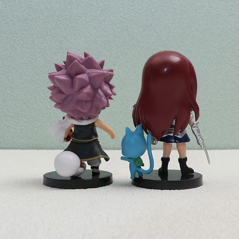 4 stuks anime sprookjesfiguren eeuwige lucy hartfilia modieus brinquedos erza scarlet cinza fullbuster conjunto decora neden