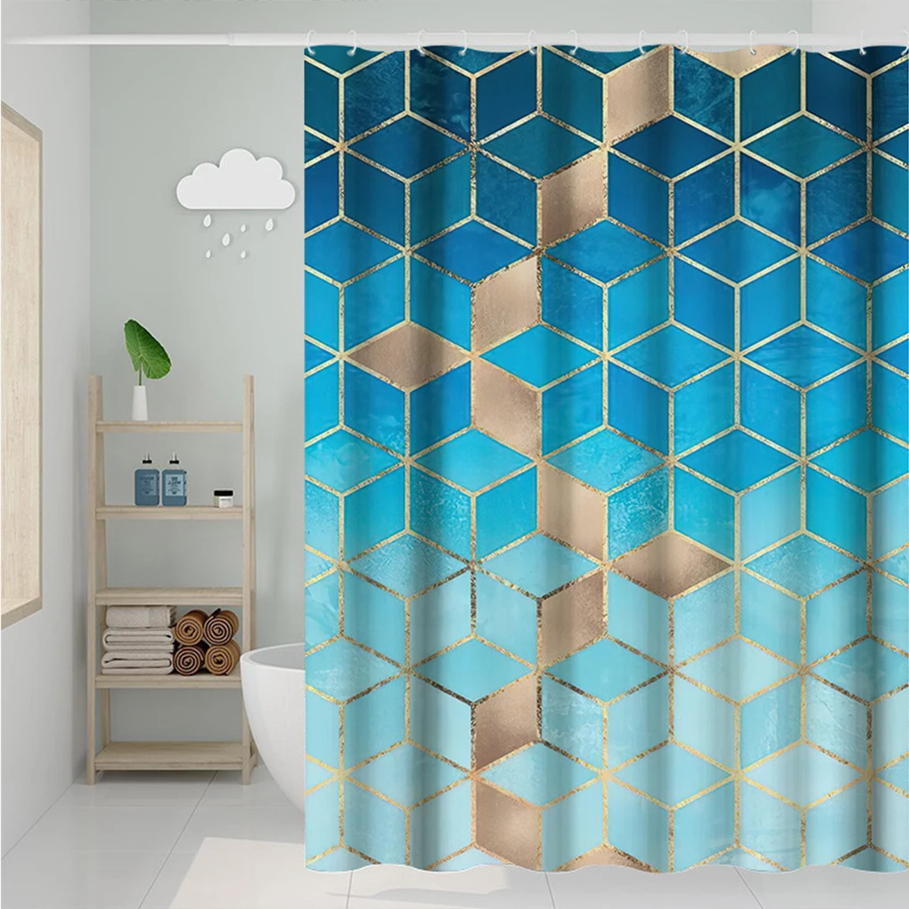 Sturdy And Durable Polyester Shower Curtains For Long-lasting Printing Realistic Wide Application