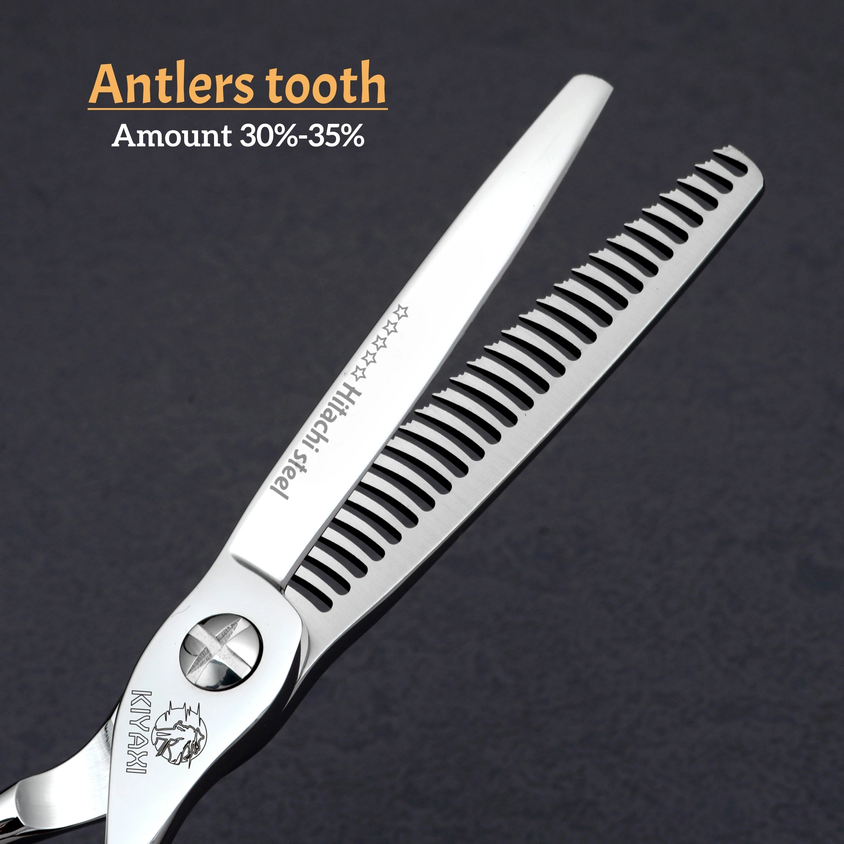 

KIYAXI Professional hairdressing scissors，6.0 inch Contrary tooth hair cutting scissors，Comfortable handle barber ma'ch machine