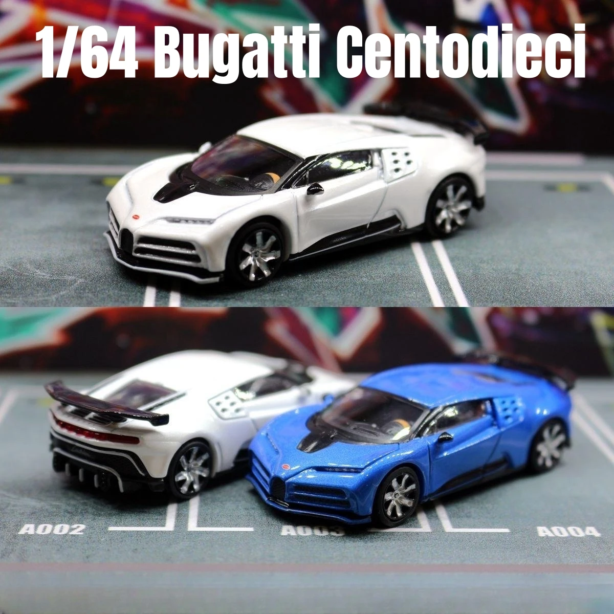 

1/64 Bugatti Centodieci 2019 Toy Car, Jackiekim Diecast Miniature 3'' Super Sport Model, Free Wheels Metal Collection, Gift, Boy