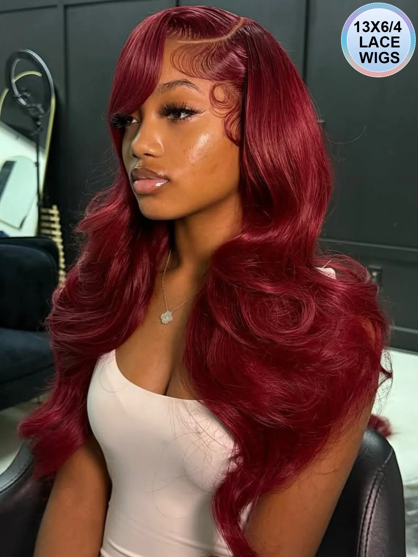 

99J Вишнево-красный цвет Бордовый 13X6 Hd Парики из натуральных волос на кружеве Объемная волна 13X4 Парики из натуральных волос на кружеве Горячие красные парики на шнурке