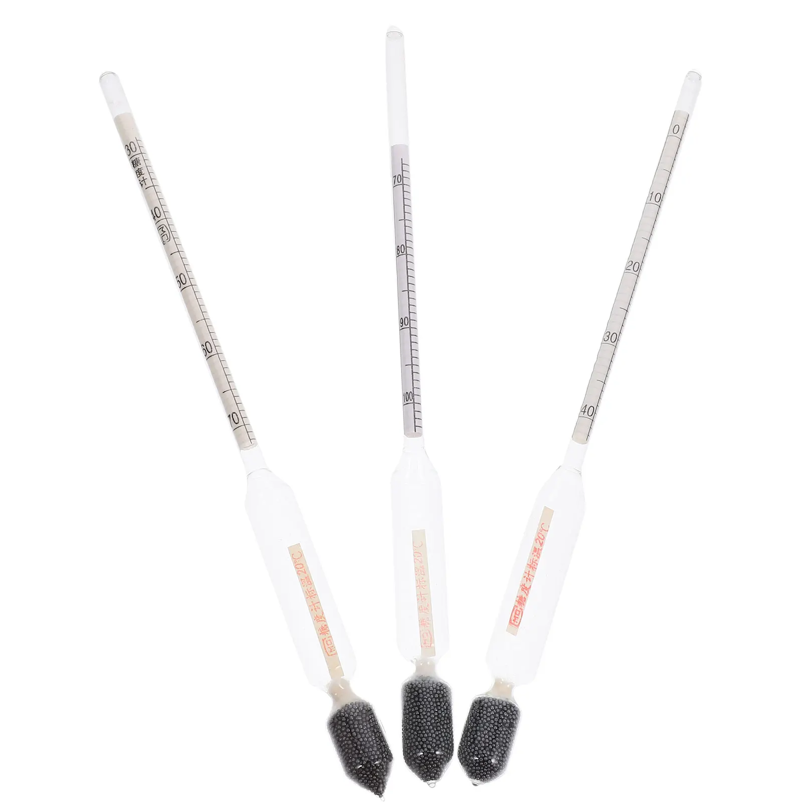 

3pcs Sugar 0-40 Maple Syrup Hydrometers 30-70 70-100 Range for Beer Syrup Sweet Gauges Hydrometers Liquid Scales Home Use
