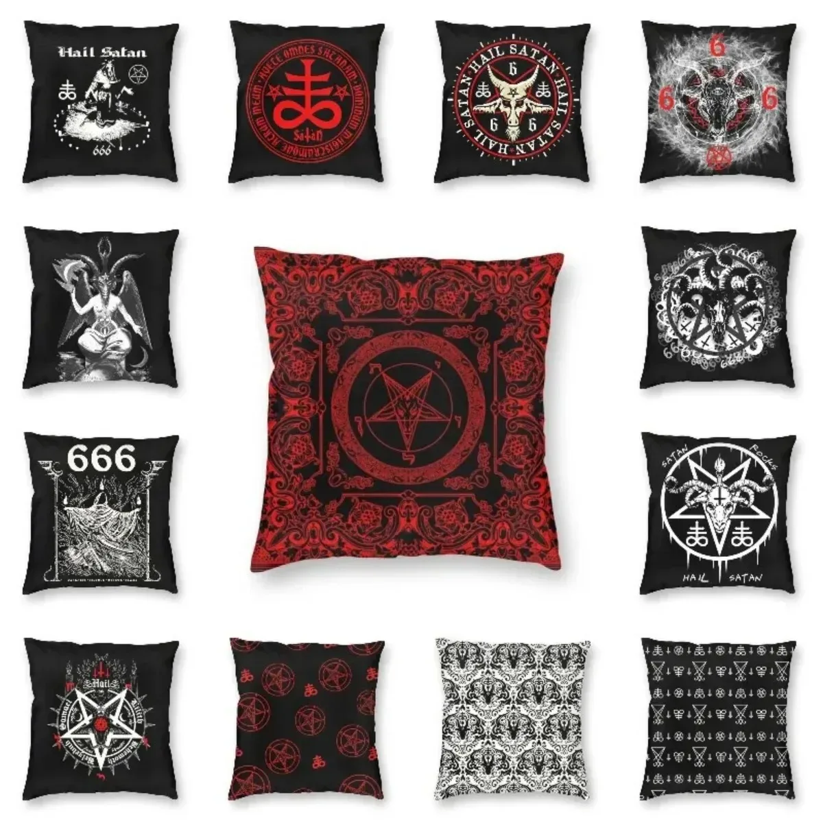 Devil sofa pillow cover Satan Leviathan cross pillow cover