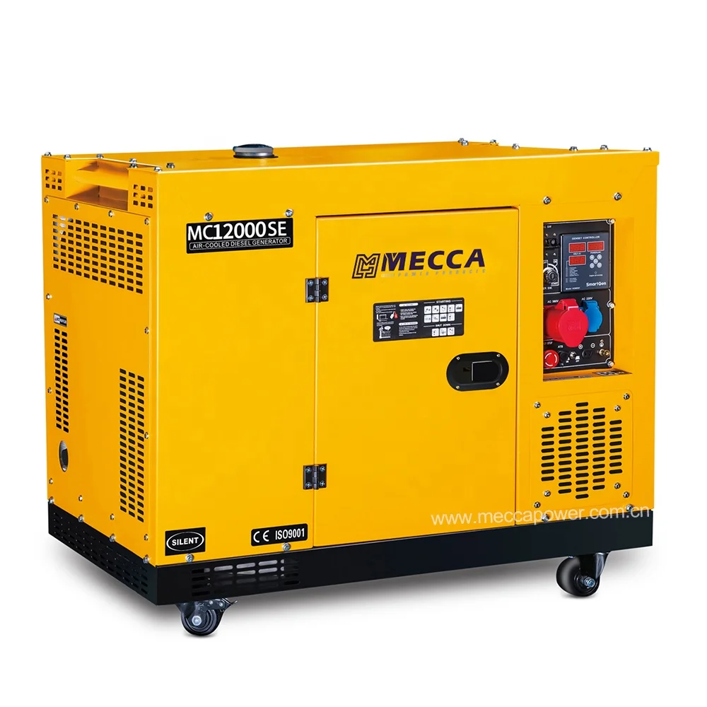 Portable Diesel Generator Two Cylinder 10KW 12KW 15KW Open Silent Type Genset Home