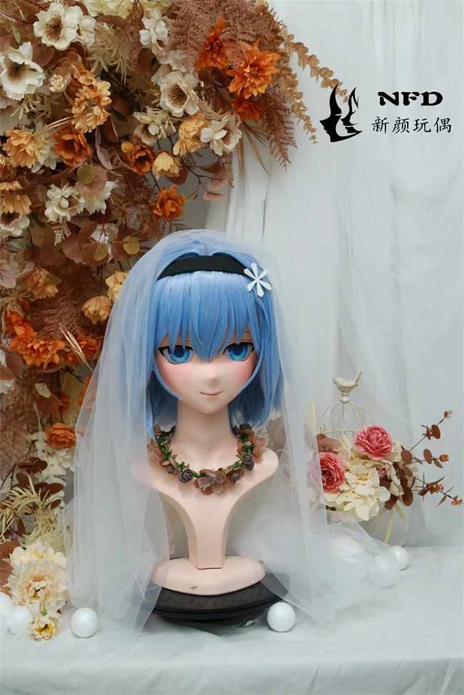 Kigurumi empty silver NFD full headband lock cosplay headshell props costume anime game