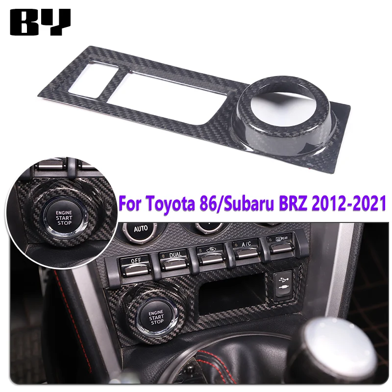 

For 12-21 Toyota 86/Subaru BRZ One-touch start box trim car interior trim accessories real carbon fibre One-touch start box