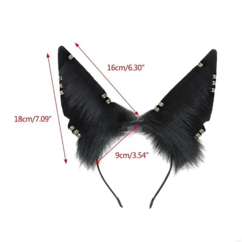 49mf anime moelleux anime cosplay accessoire oreilles à fourrure charmante bandeau renards