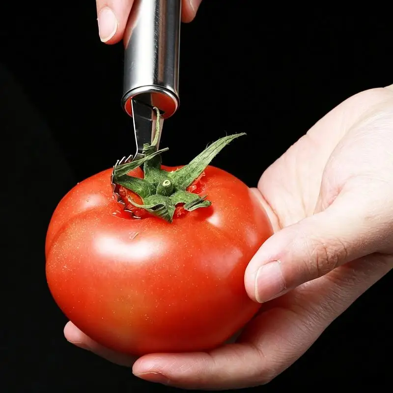 Tomato Strainer Remover Stainless Steel Removal Corer Tomato Strawberry Sprout Remover Seed Extractor Easy Handling Fruit Peeler