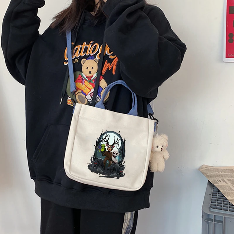 

99 Nights in The Forest Children Shoulder Bag Fashion Anime Printed Crossbody Bag Large Capacity Portable Handbag Birthday Gift