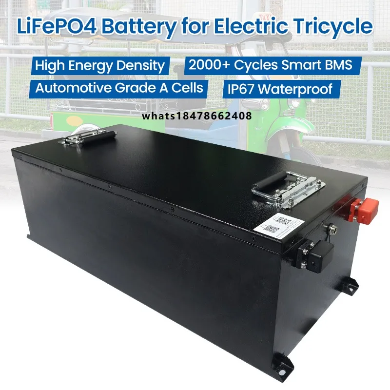 Long-lasting 72V 76.8V 160AH 150AH LiFePO4 Battery with BMS and Charger for E Car and Electric Tuk Tuk