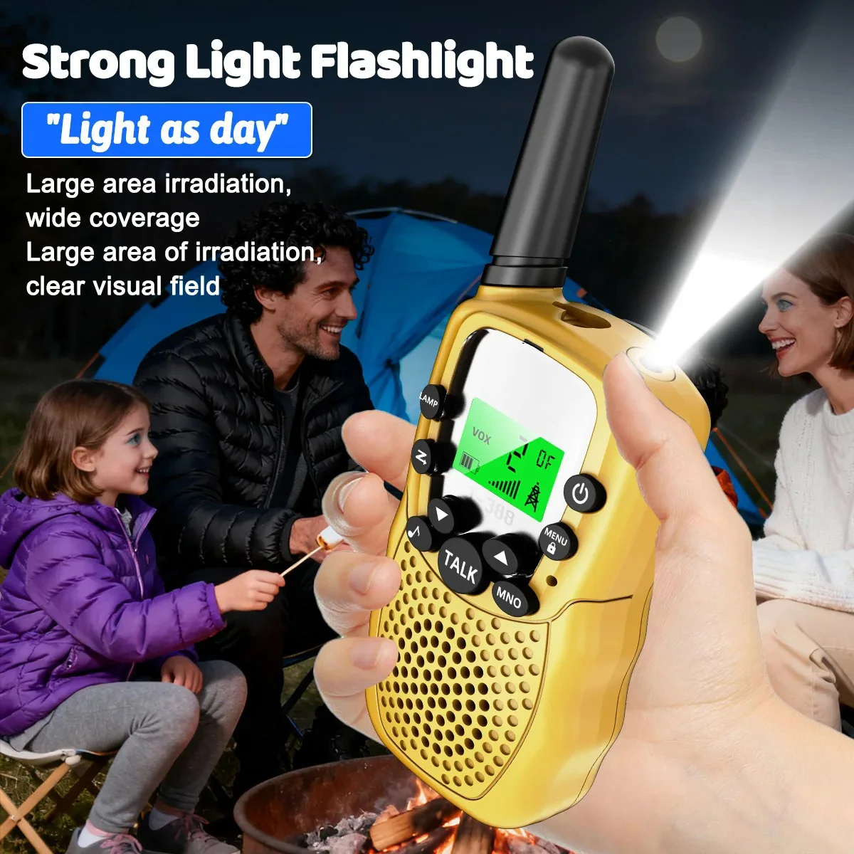 T388 Walkie Talkies for Kids 2 Pack, 0.5W UHF 22CH Handheld Radio with Long Range, Outdoor Adventure Toys Gift for Boys Girls