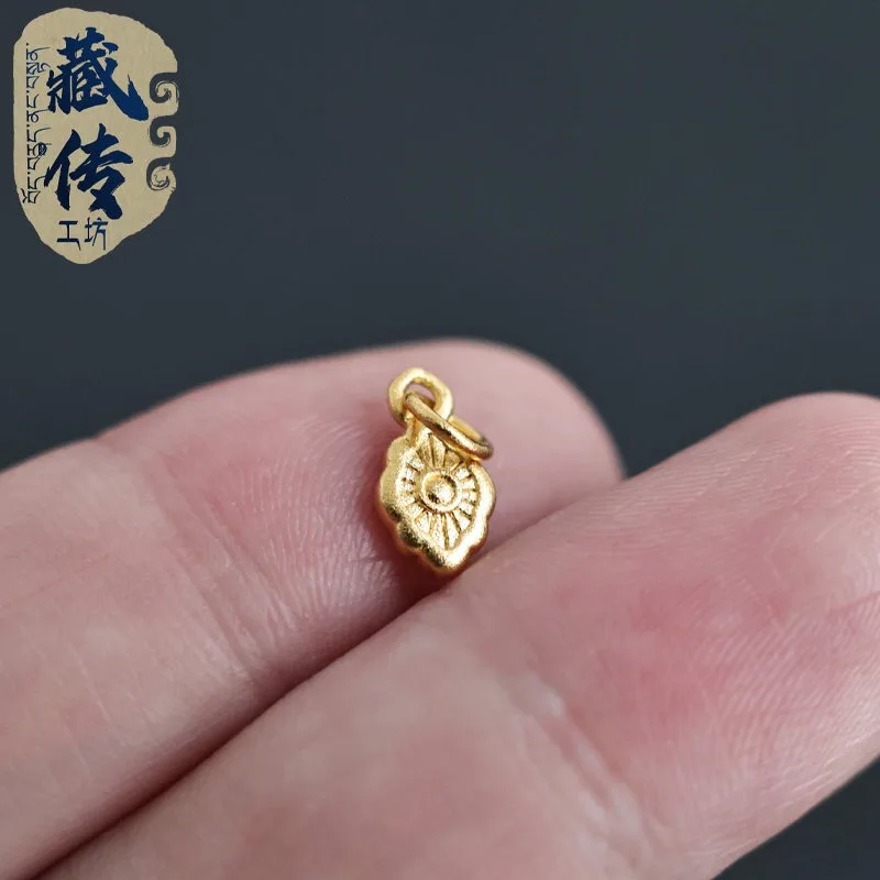 Tibetan Gold Color Side Hanging Zakiram Pendant Clip Counter Prayer Bead Bracelet Handheld Accessory Collectible Gift for Men