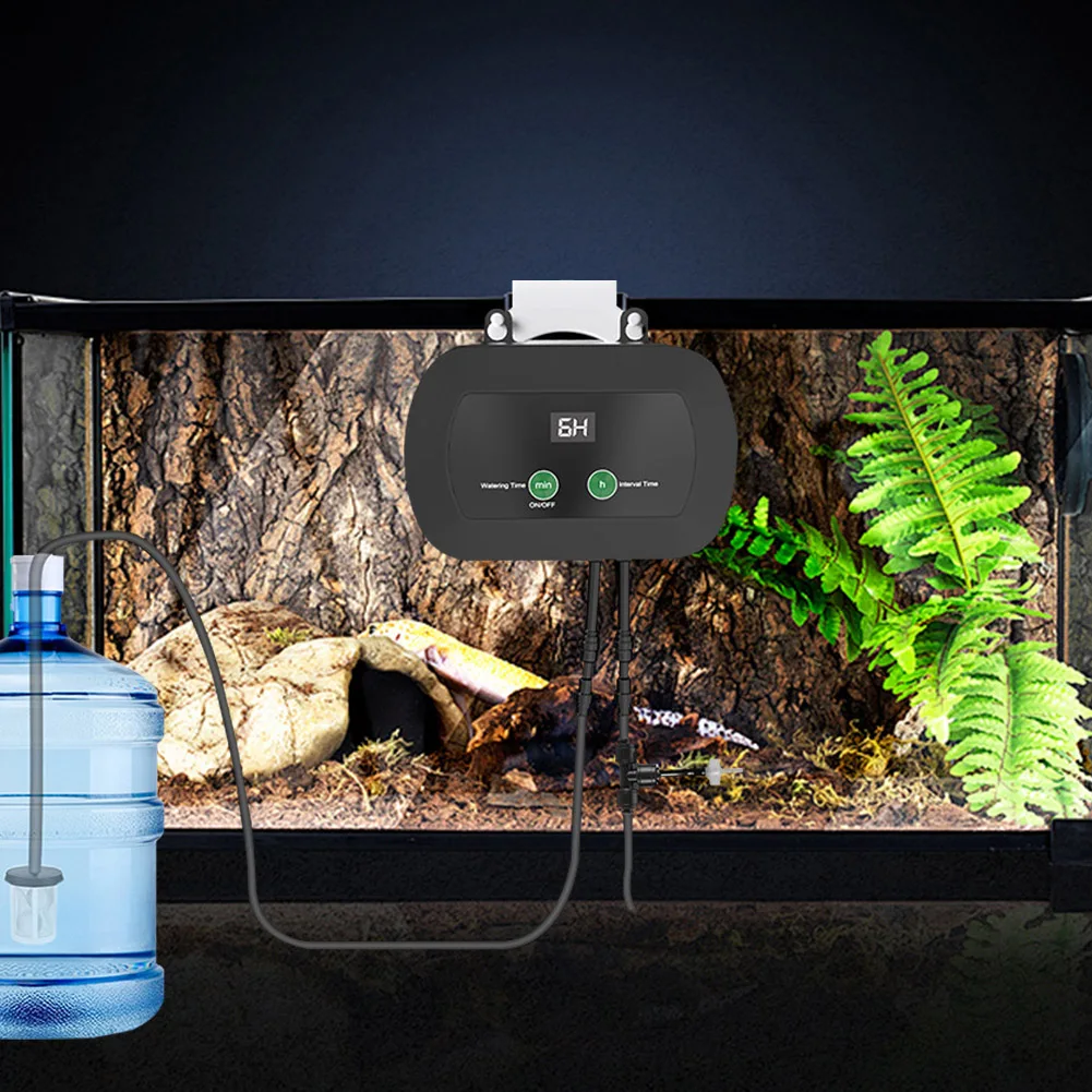 

Automatic Reptile Mist Sprinkler with 360°Adjustable Nozzles Reptile Humidifiers Terrariums Humidifier for Herps Terrariums