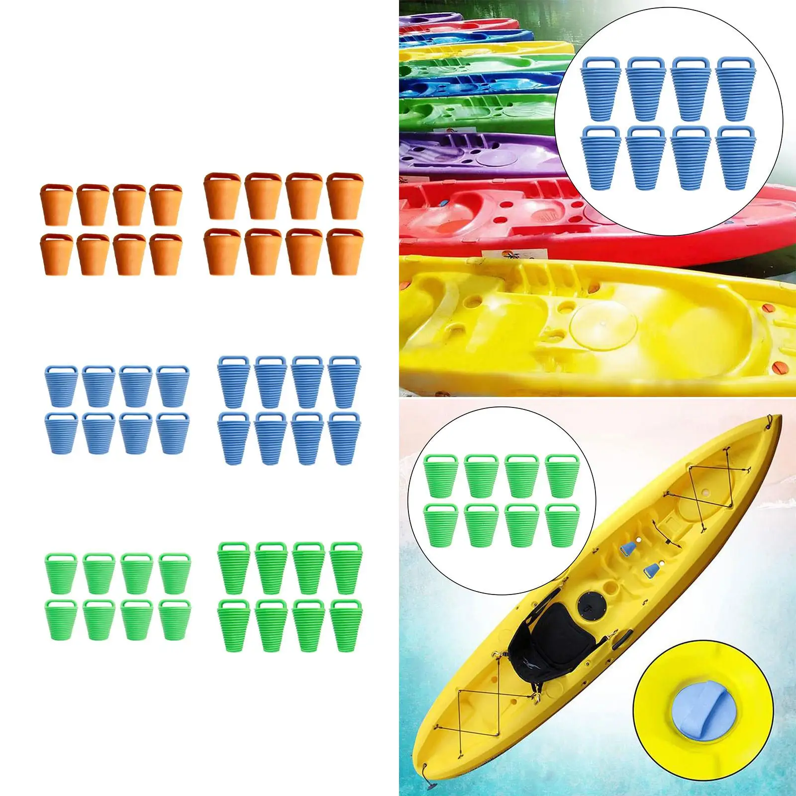 

8Pcs Kayak Scupper Plug Kit Kayak Hole Plugs for Canoe Yacht Direct Replaces