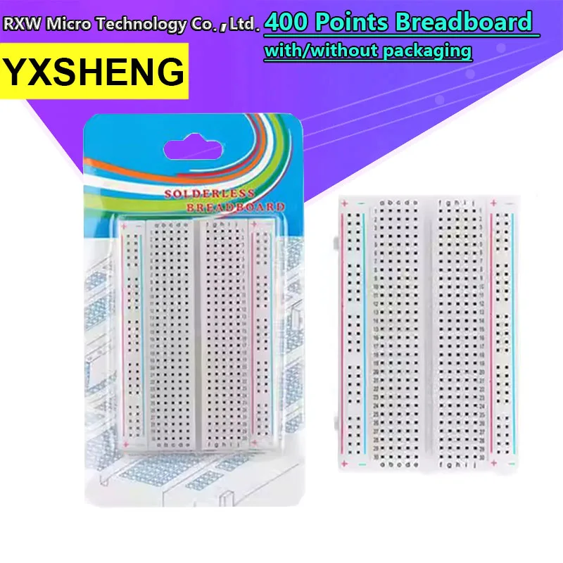 400 Tie Points Solderless PCB Breadboard DIY Bread Board Mini Universal Test Protoboard