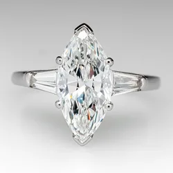 CAOSHI Fashion Women Wedding Bands with Simple Style Dazzling Marquise Cut Ring for Proposal Ceremony Stylish Female Accessories