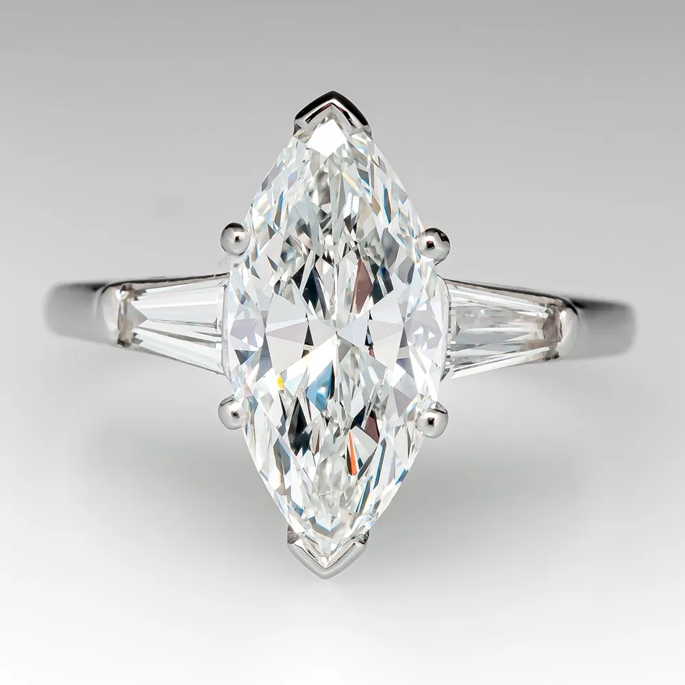 CAOSHI Fashion Women Wedding Bands z prostym stylem Olśniewający pierścionek w kształcie markizy na ceremonię propozycji Stylowe kobiece akcesoria
