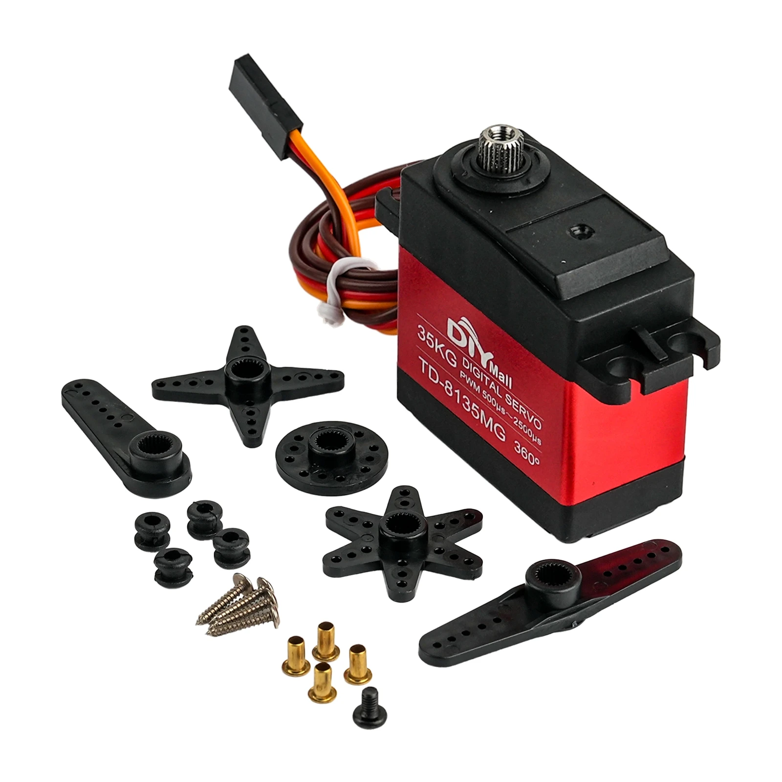 Rcカー用防水デジタルサーボ,連続回転,rcカー用,TD-8135MG, 360度,4.8v-8.4v,35kg