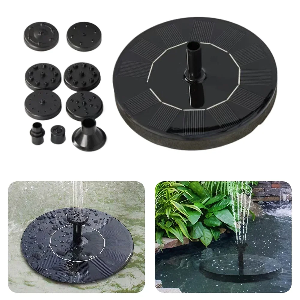 1.2W Solar Powered Water Fountain Pump No Battery Solar Fountain Pump Solar Powered Water Fountain for Pond Patio Garden Outdoor