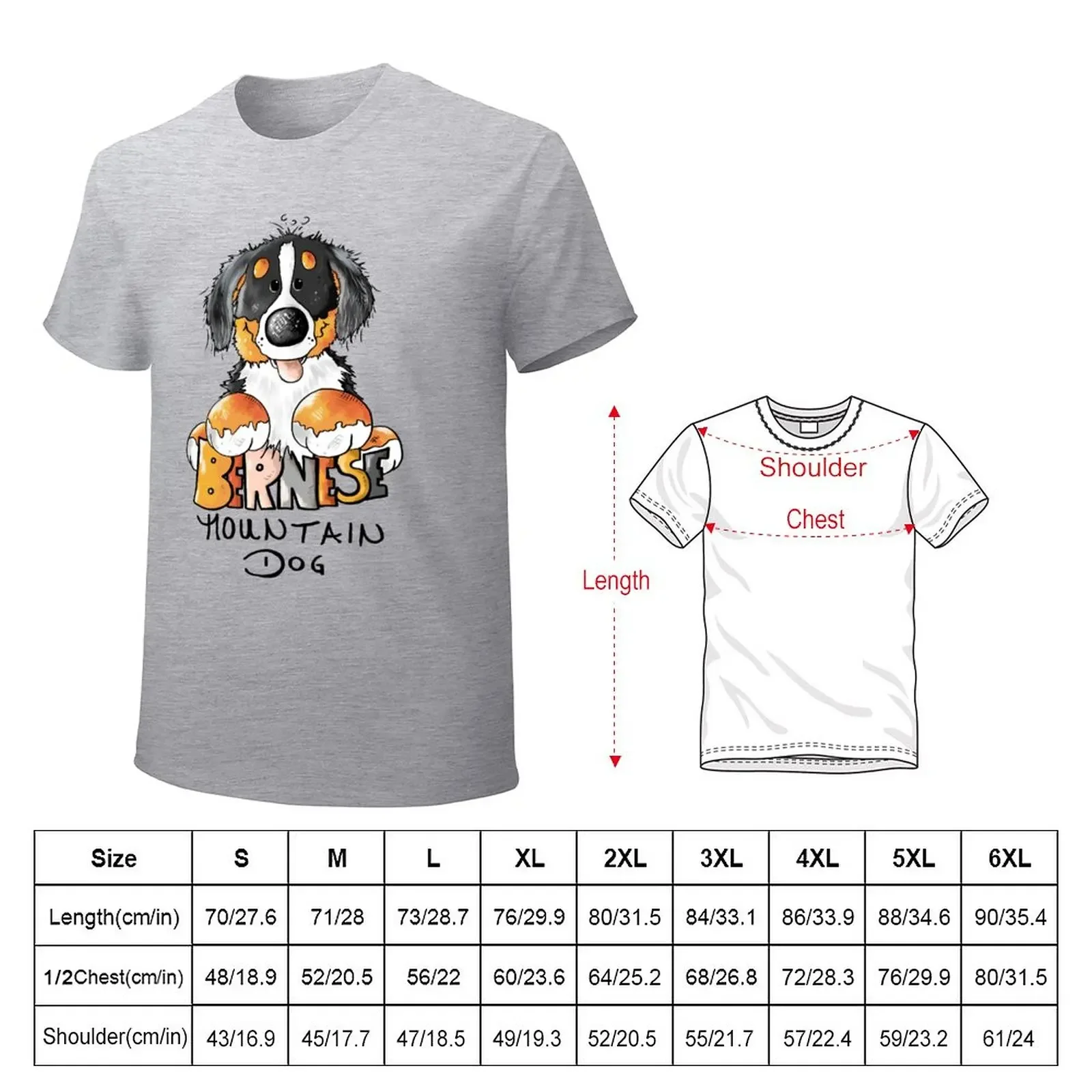 Cute Bernese Mountain Dog Puppy - Dogs - Comic - Gift T-Shirt quick drying for a boy hippie clothes plain t shirts men