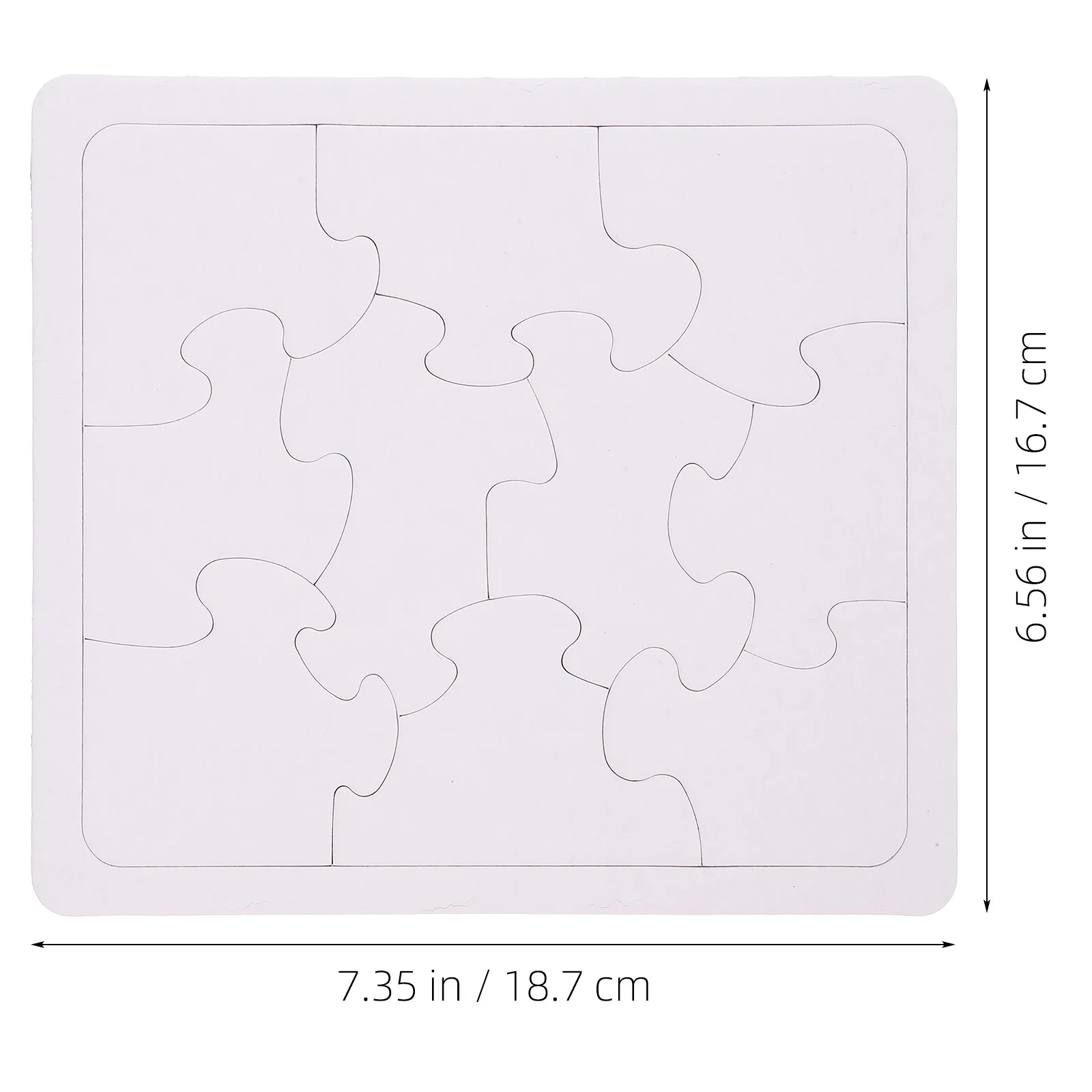 4 Sheets Children's Puzzle Toys DIY Supply Blank Puzzles Draw on For Drawing Blanks Star Shape Craft Stuff