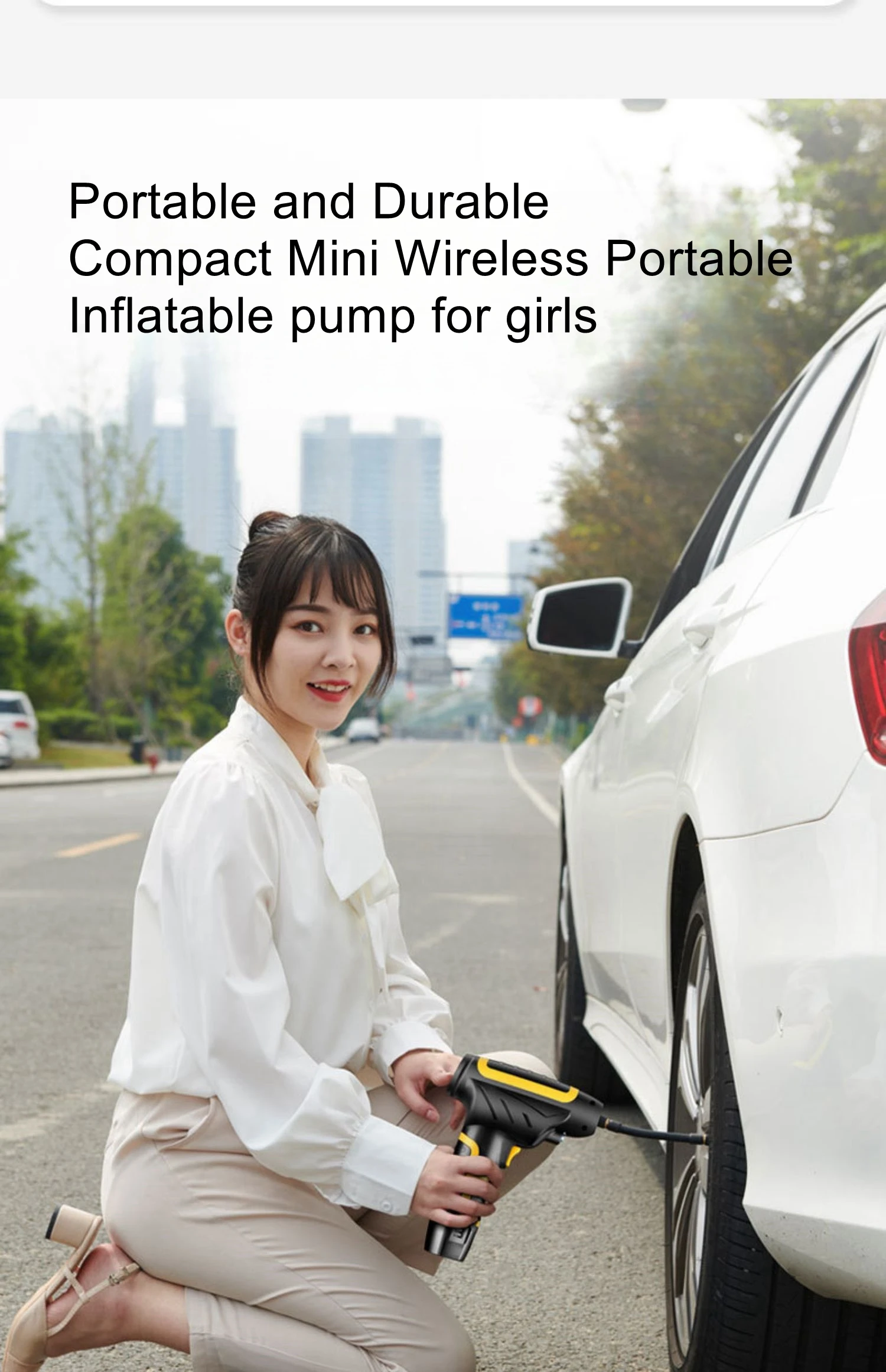 Car inflatable pump wireless handheld car battery car dual-use electric portable rechargeable tire pumps