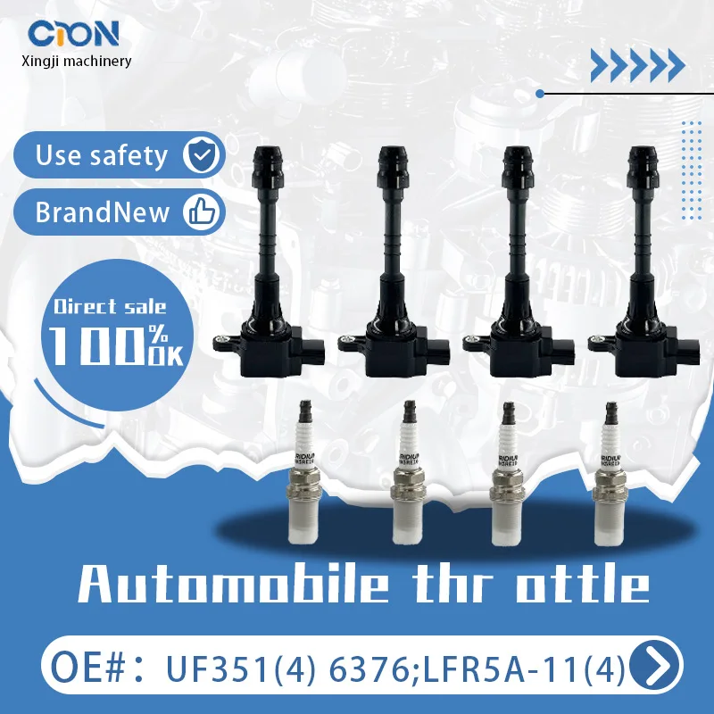 

a set of Xingji 4 Ignition Coil Packs and Spark Plugs #UF351 For Nissan Sentra Altima 1.8L L4 And #6376
