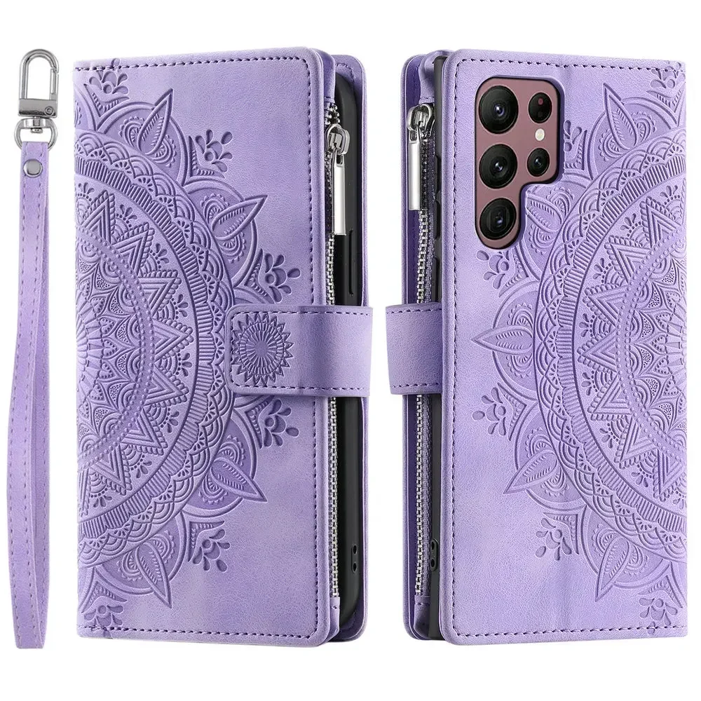 S 23 S24 S26 Ultra 5G Leather Case for Samsung Galaxy S25 Ultra Flip Cover Zip Book Funda S26 Ultra 26 Plus S23 FE Wallet Etui