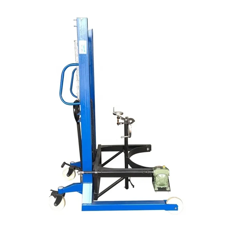 Hot Sale 350kg Manual Forklift Oil Drum Lifting Stacker Hydraulic Hand Drum Stacker For Pouring