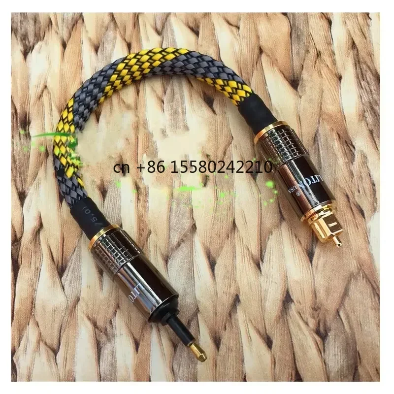 2026 hot for Audiophile D50 D100 Optical Fiber Audio Cable Lossless Player Digital Square to Round 3.5mm Optical Fiber Cable