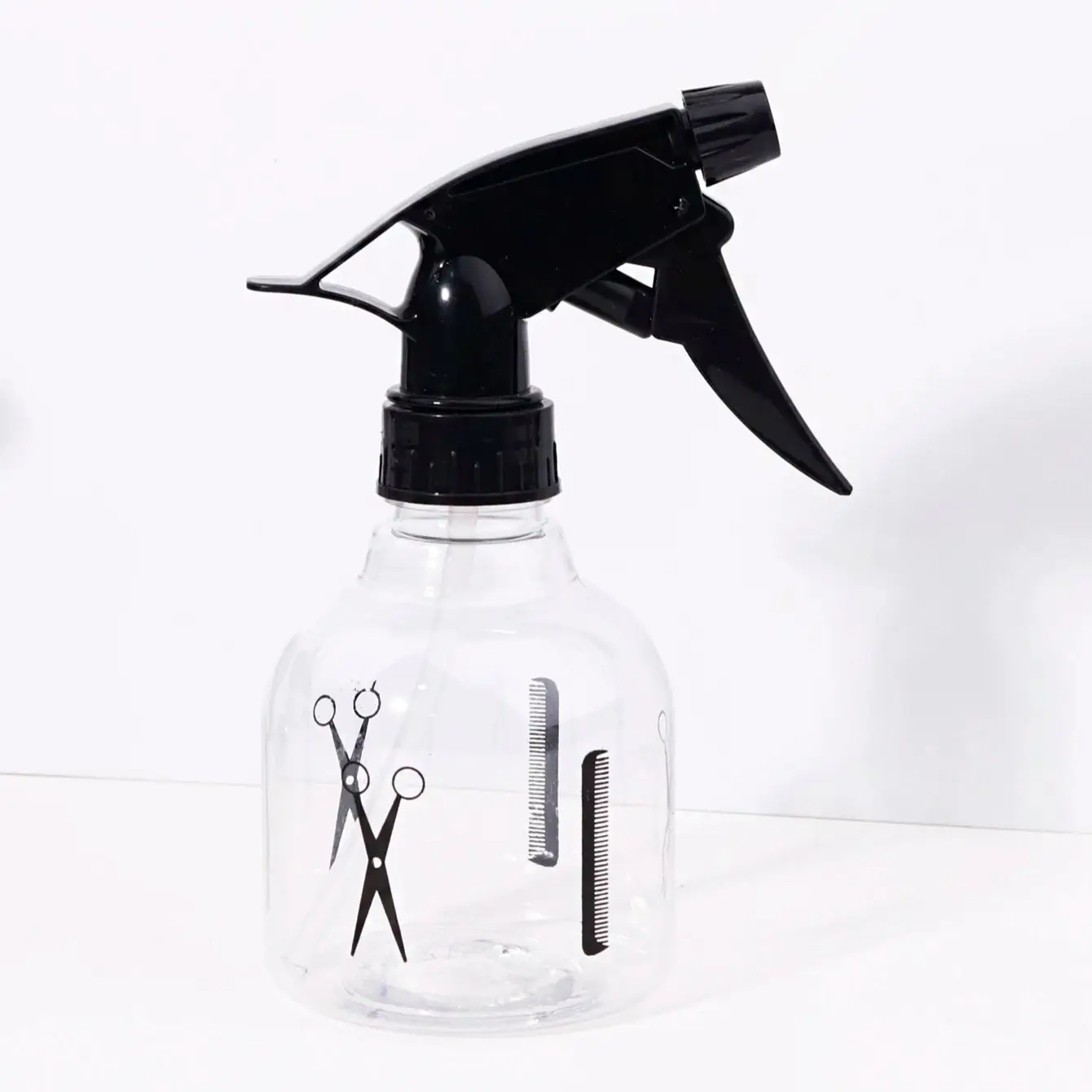 مجموعة أدوات صالون الشعر، فرشاة غبار رقبة الحلاق، زجاجة رذاذ حلاقة شفافة مقص حزام أيقونة، خاصة للشعر المستعار الحقيقي