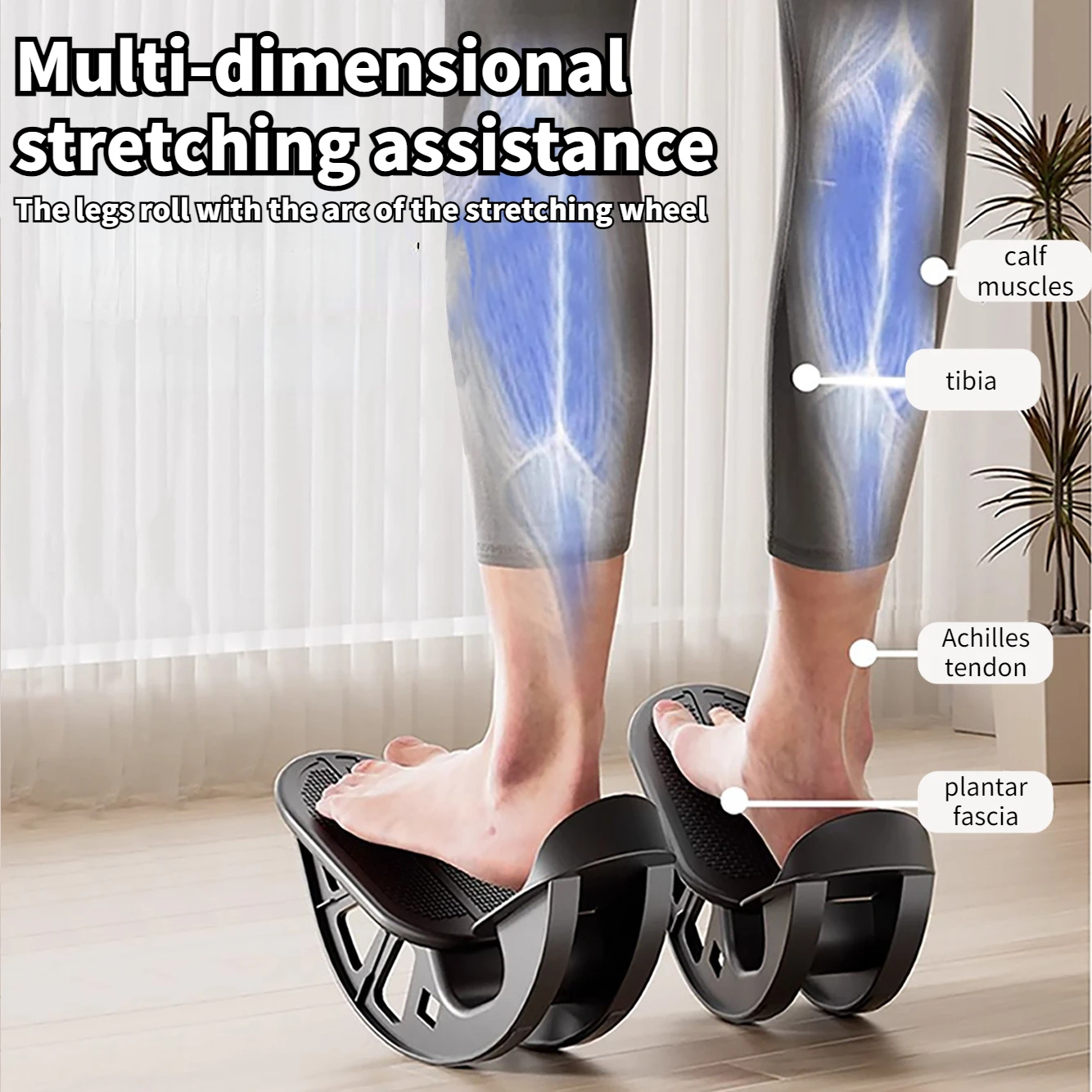 Ankle Dorsiflexion Stretching Device for Achilles Tendon Plantar Fascia Rehabilitation and Home Training Equipment