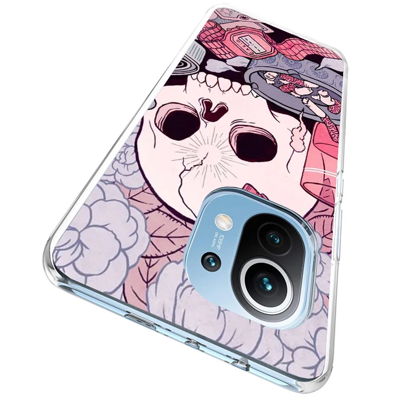 Pink Cat Skull Sorceress Witch Phnoe Case for Xiaomi Mi 11T 12T 10T 9T Pro 13 12 11 A3 11i 8 9 10 Lite 12X 5X 6X Unique Cover Co