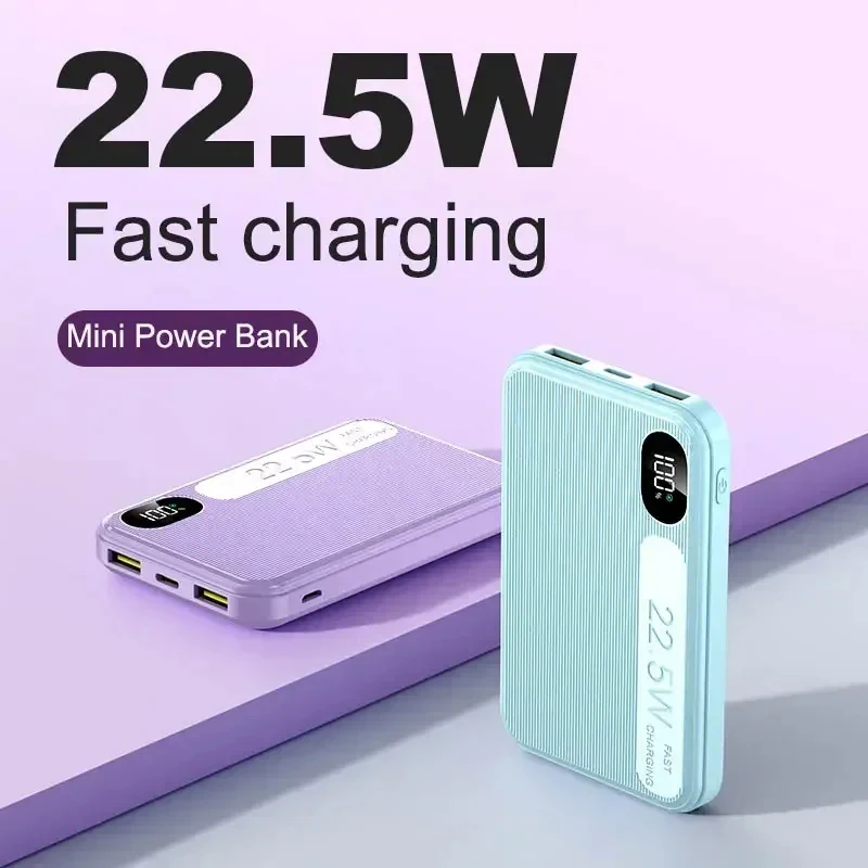 

Mini Power Bank 20000mah Super Fast Charging PD22.5W Digital Display Fast Charging Power Bank Ultra large Capacity Powerbanks