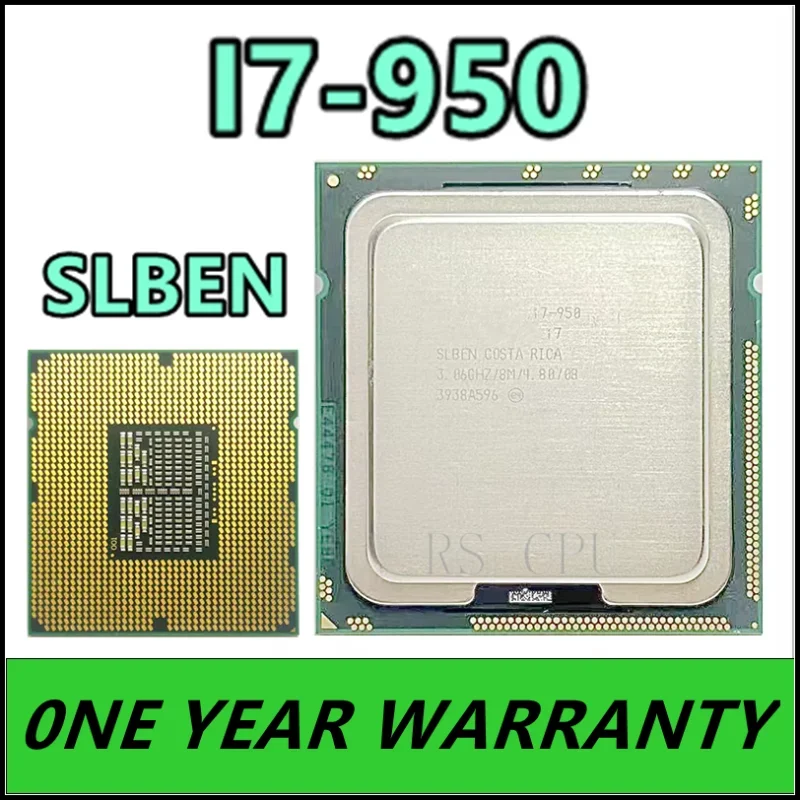 I7 i7-950 950 slben 3.0 GHz Quad-core CPU Processor 130W 8M LGA 1366