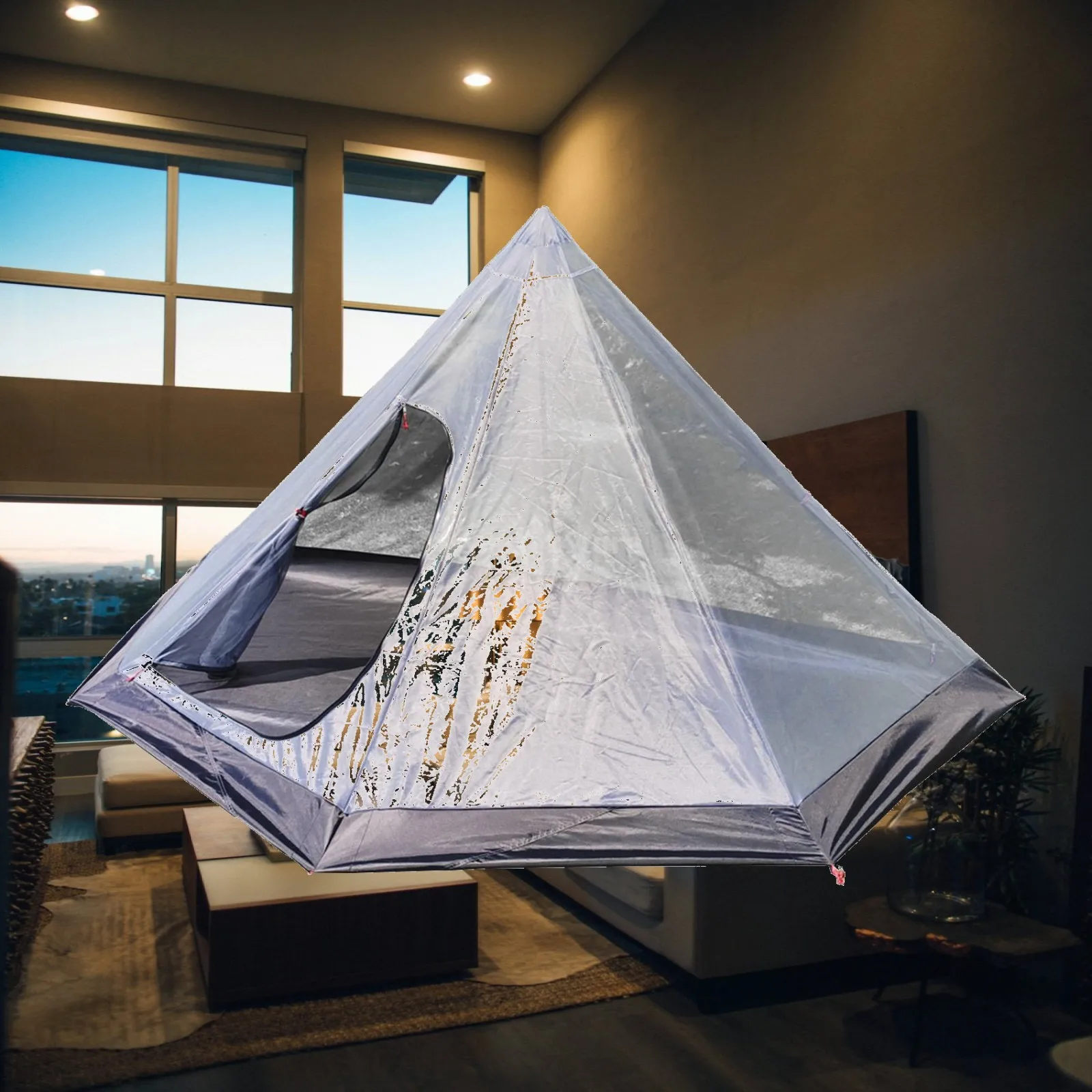 Carpa Piramidal Ligera, Carpa Anti-Insectos para Acampar, Excursionismo y Senderismo