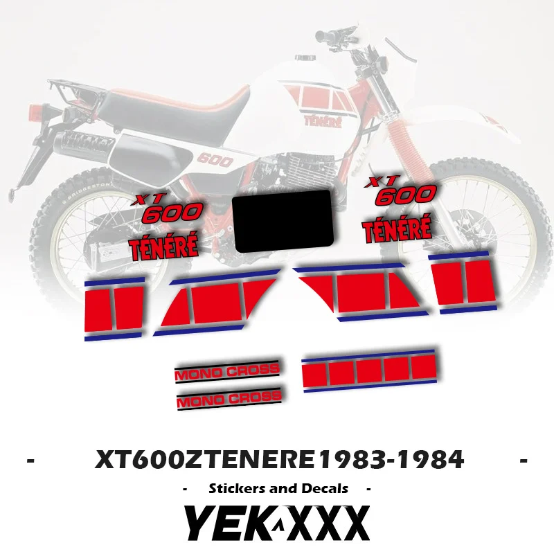 

For Yamaha XT 600 Z TENERE 1983-1984 Fairing Shell Sticker Decal Replica Full Car Sticker Decals XT600